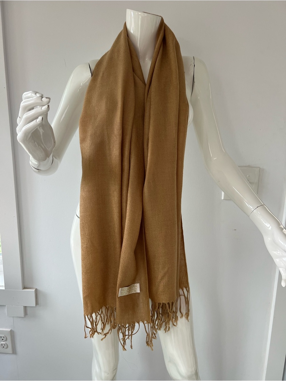 pashmina cashmere Warm Camel scarf wrap shawl winter core 28”x70”